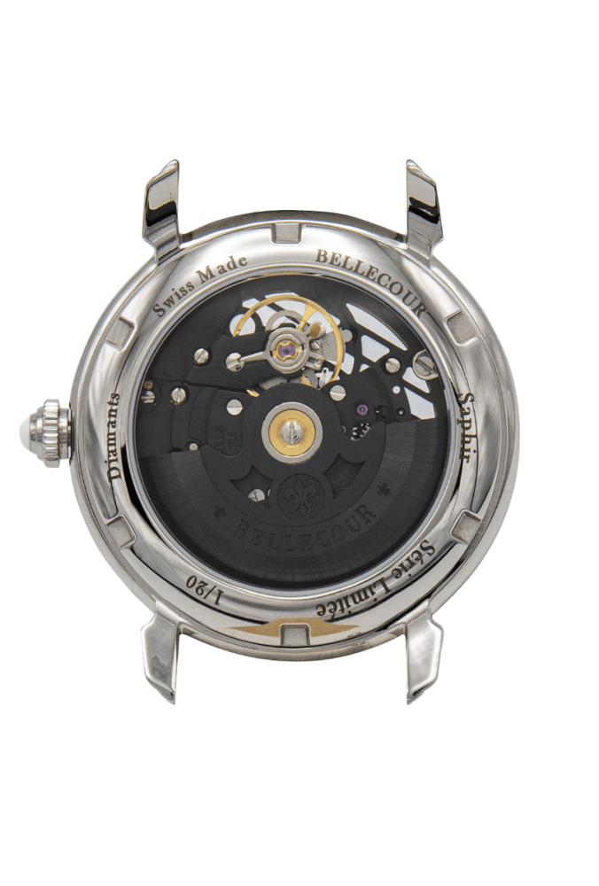 Photo du verso de la montre Squelette femme DM Diamant